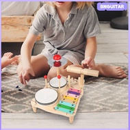 BNGUITAR Xylophone Drum Set Fine Motor Skill Wooden Percussion Toy for Boy Girl Kids