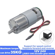 JGB37-545 DC 12V 24V Bộ mã hóa mô-men xoắn cao Động cơ giảm tốc Tất cả hộp số kim loại Động cơ điện