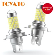 Ultra-Bright H4 LED Motorcycle Headlight - 6000K White BA20D P15D Bulb