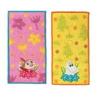 日本丸真 Moomin 口袋小毛巾二入組 繽紛花朵