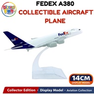 14cm Fedex Airbus A380 Diecast Aircraft Model Alloy Airplane Collectible Educational Toy Kids Gift