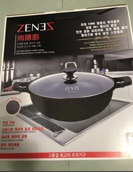 ZENES 36cm 陶瓷雲石雙耳鍋