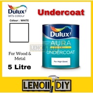 5L ICI Dulux Aura High Gloss Undercoat Paint For Wood and Metal Undercoat Cat Untuk Kayu dan Besi 10
