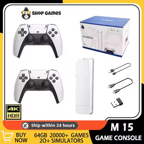 M15 4K Game Stick Mini Video Games Consoles Retro Handheld 20000 Games Player HD Video Game Stick 2.