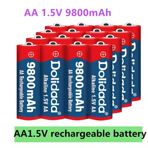 2-16pcs New Tag AA battery 9800 mah rechargeable battery AA 1.5 V Rechargeable New Alcalinas drummey