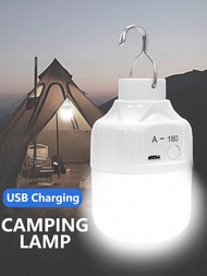 400mah露營led燈泡,可充電usb緊急燈泡,適用於戶外掛燈帳篷工作燈,便攜式