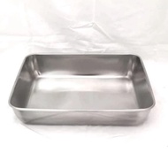 Stainless steel tray thick 32cm x 22cm x 7cm / square tray in 7cm / holder