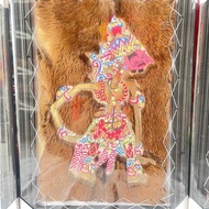 Top PUNOKAWAN WAYANG WALL DECORATIONS GENUINE LEATHER SIZE 70CM X 50CM Wall Mounted Wooden Frame