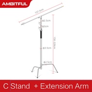 [ZKWDSS] Ambitful Hochleistungs-C-Ständer 150-330ซม. Verstellbarer Stahl Stahl TST Änder Fotografisc