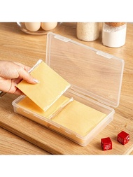 1個乳酪片收納盒,冰箱洋蔥薑蒜水果保鮮容器,翻蓋奶油包分隔器
