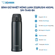 Zojirushi SM-TA48-BA 0.48L Thermos Flask (Black), Genuine 1 Year Heat Retention