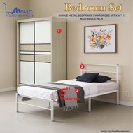 MESRA - Bedroom Set Sliding door /Set Bilik Tidur/Almari Baju/Katil single/Bedroom Set/Bedroom set m