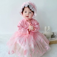 Q Q Q200099 Children's dress set, imported bonnet hat, baby jumper, baby jumper, baby jumper, childr