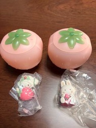 Sanrio Characters 扭蛋 - Cogimyun 小麥粉精靈 and Cherry Chums 車厘子小兔 草莓造型扭蛋