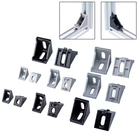 5/10/20pcs Cast Corner Bracket Fittings Angle Connector 2020 2028 2430 3030 3040 4040 4545 6060 8080