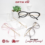 Korean fashion anti-blueray photochromic minus lens glasses JS