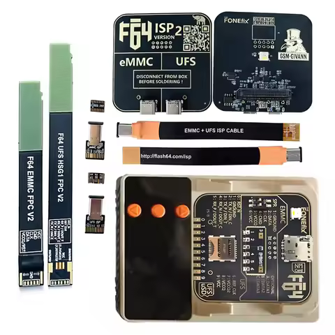 2026 LAST NEW 100 original Flash 64 Lite Tool Box f64 emmc isp F64 UFS/EMMC ISP V2 f64 Lite full set