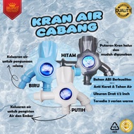 EURO 2-Way 1/ 2 Inch Branch Water Faucet | 2 Way ABS Anti-Rust Faucet | Hose Faucet + Bucket Filling