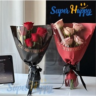 Flower Bag (1 Piece) Korean Style Ready-Made Bouquet Wrapping Paper For Valentine's Day Or Arrangeme