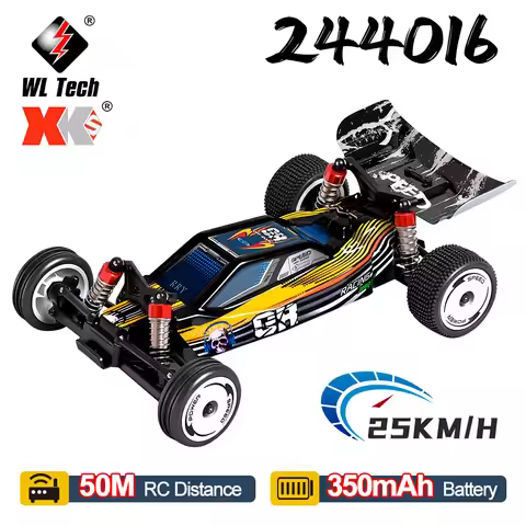 WLToys 1/24 RC Racing Car 244016 2WD 15-20-25KM/h 50M Distance 2.4Ghz Electric Remote Control Model 
