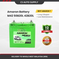 CS Amaron M42 50B20L 42B20L NS40ZL NS40 Hi Life Battery MF for Myvi, Bezza Advance Eco Idle City, Al