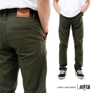 AUFCO | LONG CHINOS PANTS | SLIMFIT CUT | STREACH | ARMY ARMY