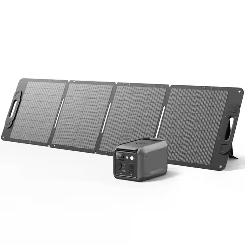 298Wh Solar Generator with 120W Solar Panel, 300W Power Station,1.5X Extended Runtime,2xPure Sine Wa