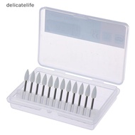 delicatelife Dental White Polishing Stones Flame Cone shape burs Arkansas Stone 12pc / Set
 Nice