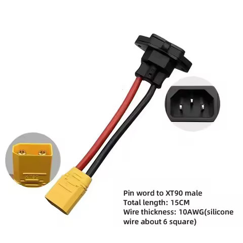 XT60/XT90 to 3pin Power Socket Cable Male Female XT60 XT90 Battery Car Charging Wire Connector New E