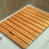 Anti-Slip Wooden Floor Mat Anti-Slip Mat Anti-Corrosion Wood Floor Mat Bath Anti-Fall Wooden Shower Waterproof Pedal Bathroom Sanitary Floor
