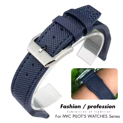 20mm 21mm 22mm Calf Leather Watchband for IWC Big Pilot's Watches Top Gun Portofino IW3777 High Qual