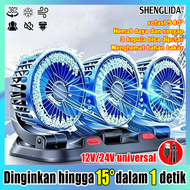 ⭐Lebih dingin dari AC⭐SGLA Kipas Angin Mobil interior Kipas tiga kepala 24Vlot/12Vlot Rotasi 540° 3