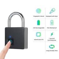 outlet Smart Fingerprint Lock USB Rechargeable IP65 Waterproof Anti-Theft Security Padlock Door Lugg
