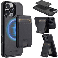 Case for iPhone 17 Air 16e 16 15 14 Plus 13 12 Pro Max 2 in 1 Magnetic PU Leather Cover Card Pocket 