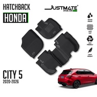 JUSTMATE HONDA พรมปูพื้นรถยนต์ CITY 2020 - 2025 Hatchback 5 ประตู ใช้ได้กับ น้ำมัน และ e:HEV