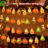 [H&L] 3D Cartoon Christmas String Lights | Santa, Snowman, Tree, Bear | USB & Battery Dual Power | 1