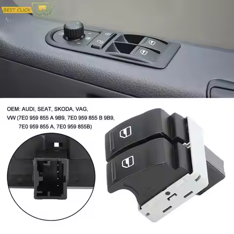 Car Accessories Electric Door Window Double Switch Button Control Driver Side For VW Transporter T5 
