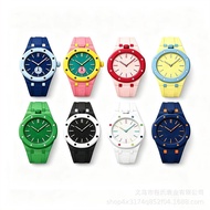 2026 New Style Octagonal Watch Dopamine Color Matching Royal Oak Style Watch Waterproof Silicone Qua