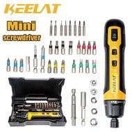 KEELAT Cordless Mini Screwdriver Set 36pcs Drill Bits Hex Electric Rechargeable Smart Screw Driver Hand Drill Tools Set