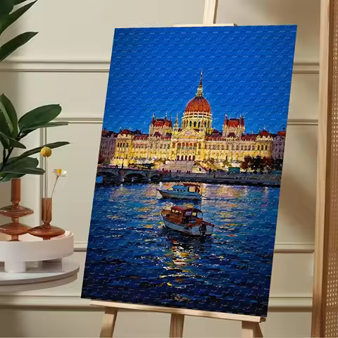 1000pcs Budapest Hungary Cityscape Jigsaw Puzzle for Adults - Large 20x28in (50x70cm) Danube River R