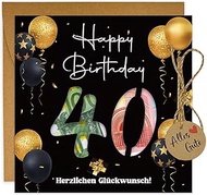 JOYEASE Gift 40th Birthday Man Woman Funny Money Gift 40th Birthday Man Ideas Birthday Card 40 with 
