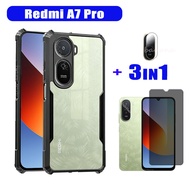 For Redmi A7 Pro Shockproof Phone Case Redmi A7Pro A5 A4 A3 A3X A3 Pro 15C 14C Privacy Tempered Glas