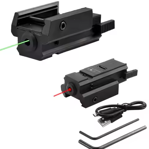 USB Charging Mini Red Green Laser Sight For 11mm 20mm Rail Glock Rechargeable Lazer
