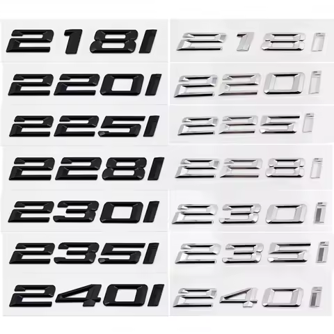 ABS Car Rear Trunk Letters Logo Badge Emblem Sticker For BMW 2 Series 216i 218i 220i 225i 228i 230i 