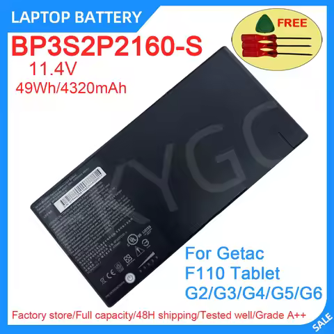 New Laptop Battery BP3S2P2160-S 11.4V 49Wh 4320mAh High Quality For Getac F110 Tablet G2/G3/G4/G5/G6