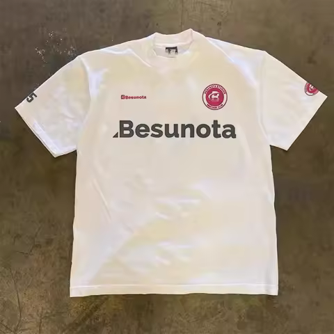 Blokecore Vintage Football T-Shirt Men Women -90s Retro Soccer Jersey Design, 100% Cotton Unisex Str