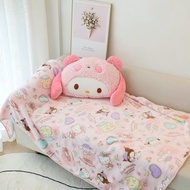 Cartoon Cartoon Kuromi Pillow Coral Fleece Blanket Doll Nap Blanket Sofa Blanket Thick Blanket Air C