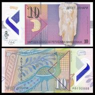 [Europe] Brand New UNC North Macedonia 10 Dinar Plastic Banknotes Peacock 2018 P-25 Banknotes2026060