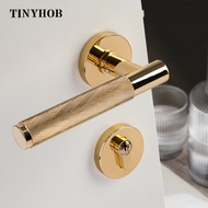 Brass Door Lever Set Exquisite Cross Knurl European American Modern Wood Interior Door Lock Dummy Sp
