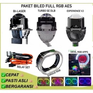 AES TURBO SE EXPERIENCE V2 BILED PACKAGE 3 2.5 2.5 inch DLB BILASER BI-LASER + Shroud RGB Bluetooth 